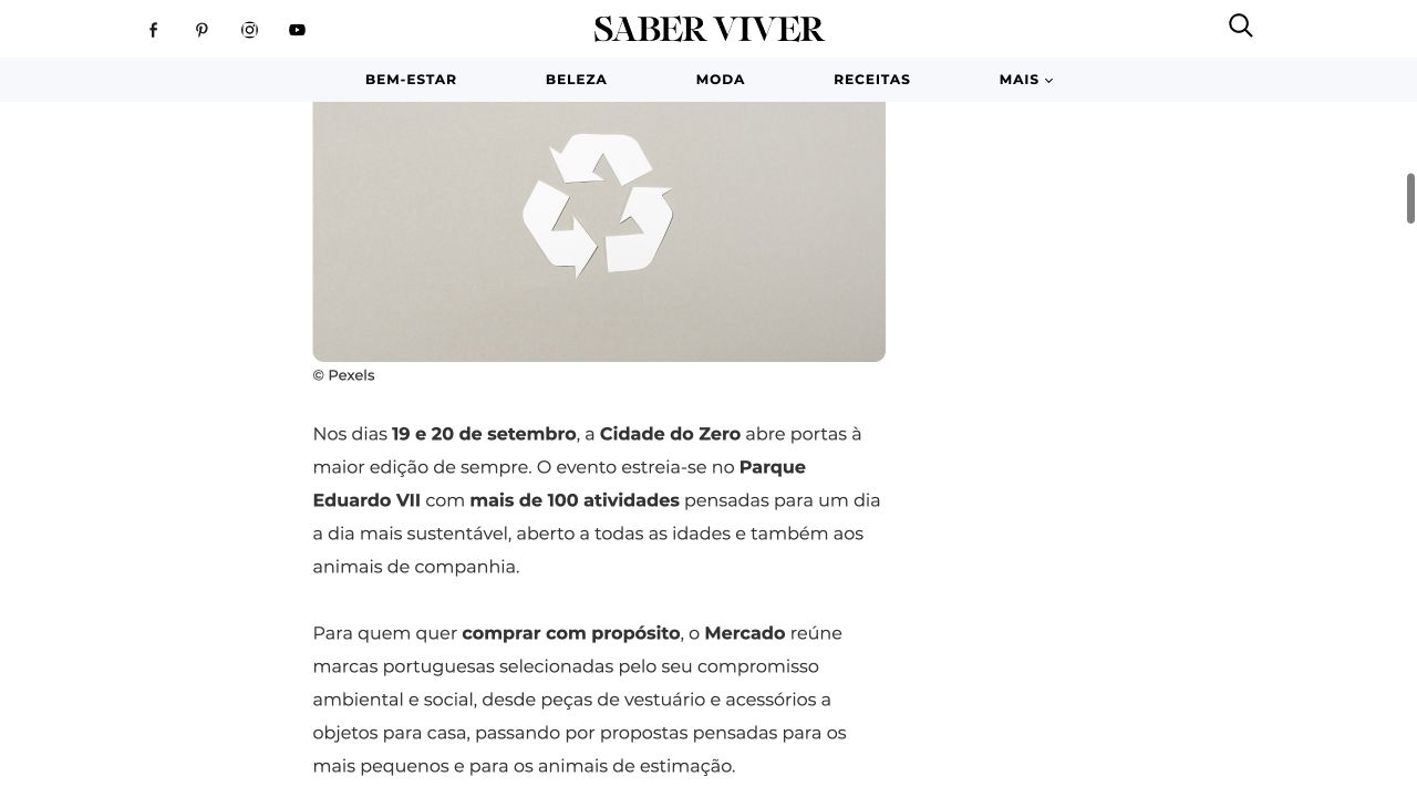 Captura de Saber Viver / menção ao evento